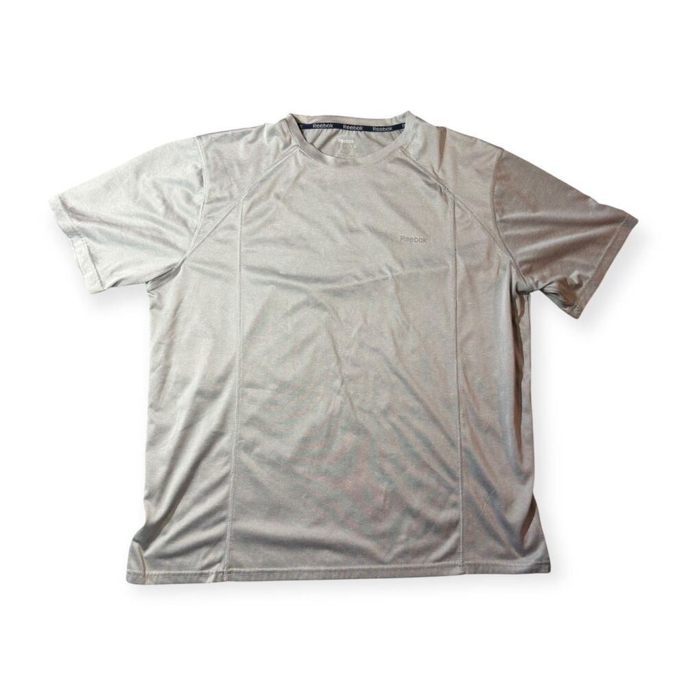 Reebok Gray Active Tee Shirt XL Shirt Sportswear 100% Polyester